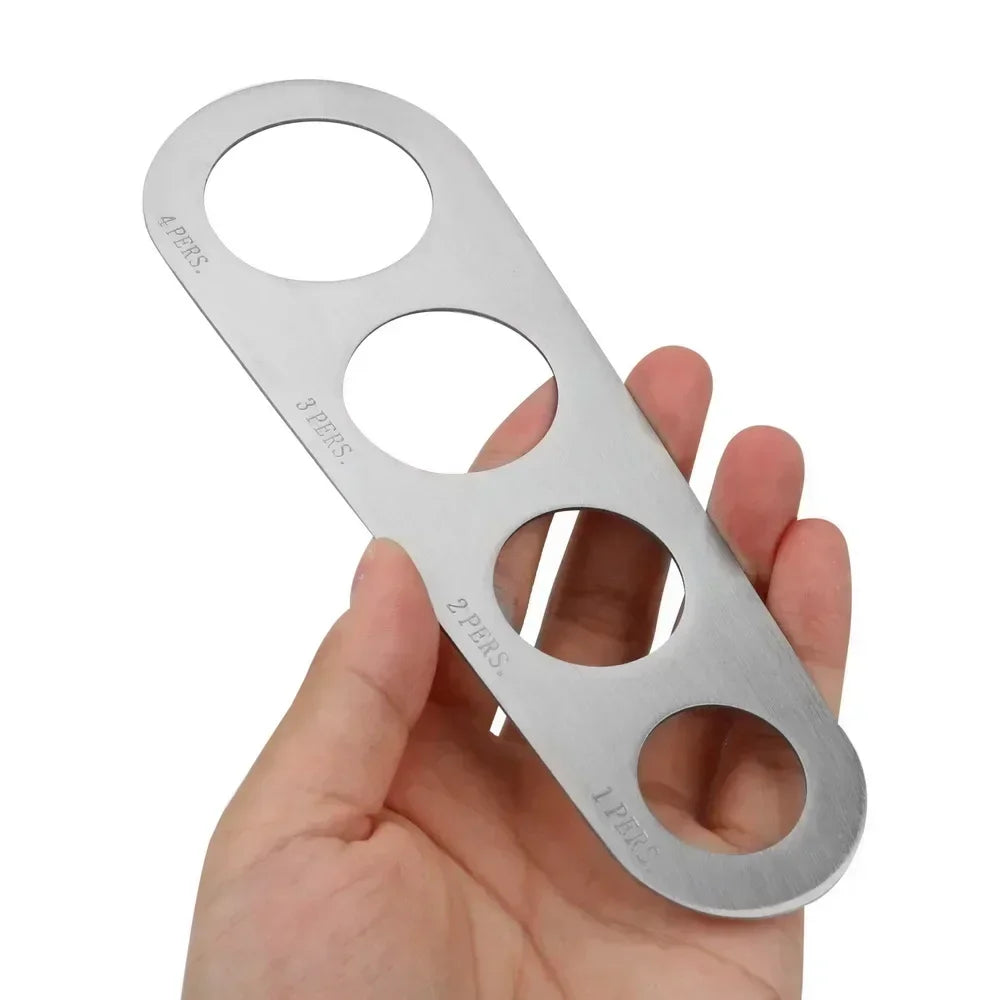 Kitchen Stainless Steel Spaghetti Measuring Tool 4 Servings Cooking Gadgets Quick Pasta Gauge Noodle Serving Size Measuring Cup Peaceful Pleasures Health and Wellness 1pc