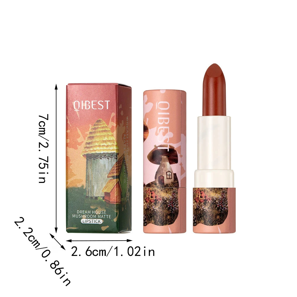 QIBEST Lipstick - Dreamy Red Lip Glamour - Intense Color Pigmentation, Non-Drying & Long-Lasting, Moisturizing, Suitable for All Peaceful Pleasures Health and Wellness
