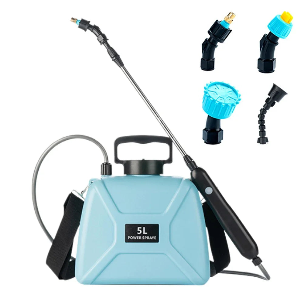 5L Electric Garden Sprayer – 2 Spray Modes, USB Rechargeable, 1800/2400mAh Peaceful Pleasures Health and Wellness Blue 2400mAh United States