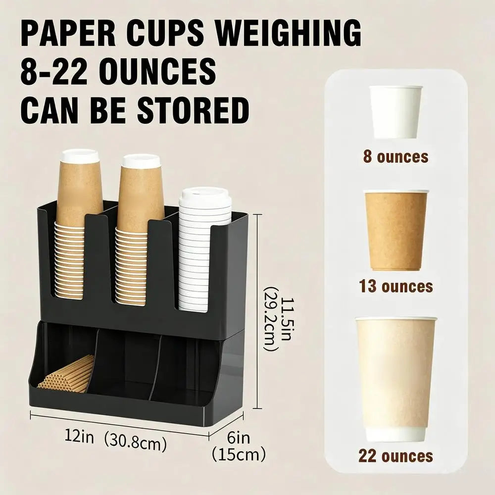 6-Compartment Coffee Station Organizer | Pods, Tea & Condiments