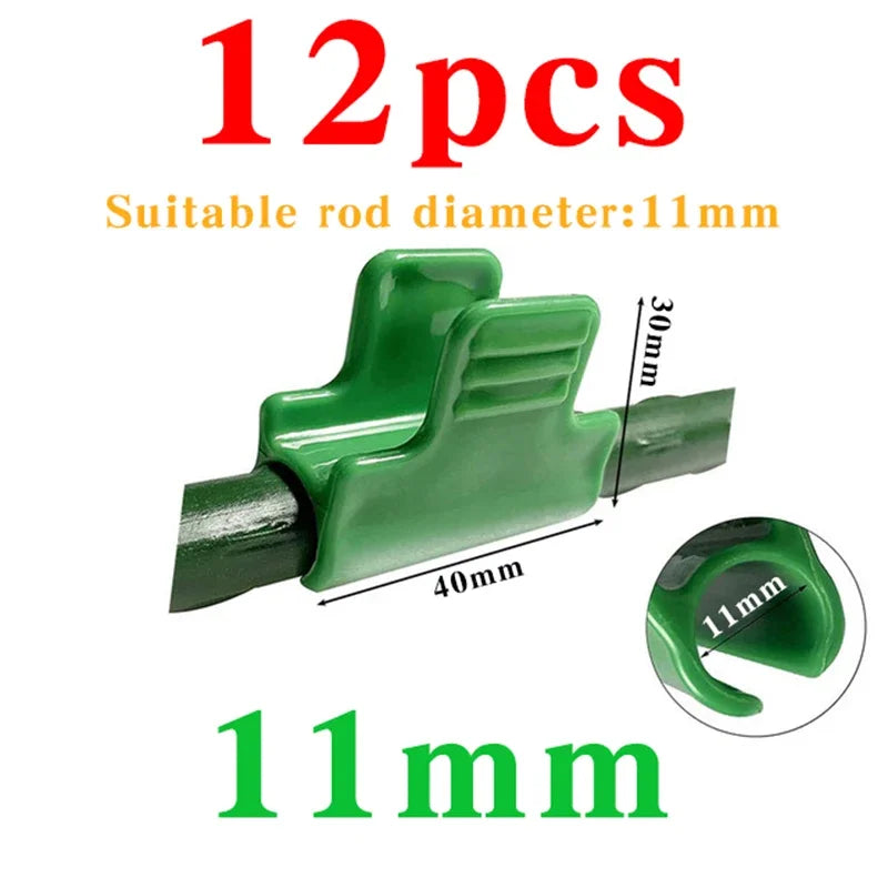12-Pack Greenhouse Film Clamps – Hoop Pipe Tunnel Clips