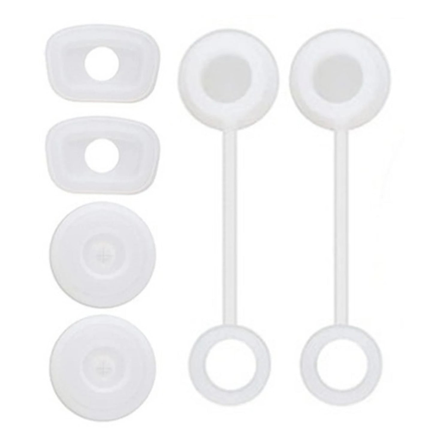 6pcs Silicone Straw Covers Cap Reusable Leakproof Spill Straw Stopper for Sealing and Fixing The Straw Peaceful Pleasures Health and Wellness White