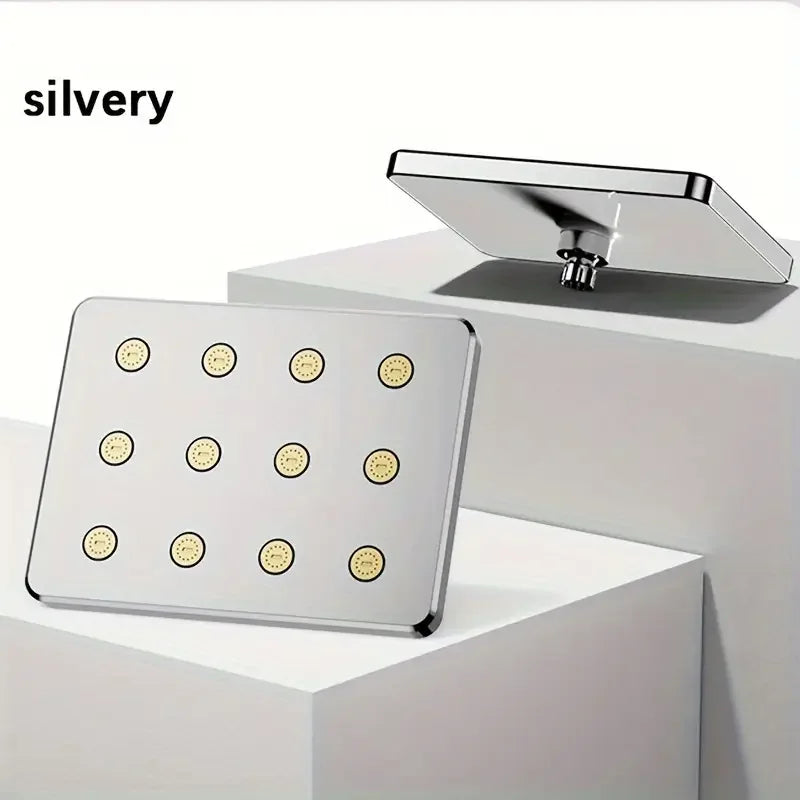 High-Pressure Square Rainfall Shower Head Set – Universal Fit
