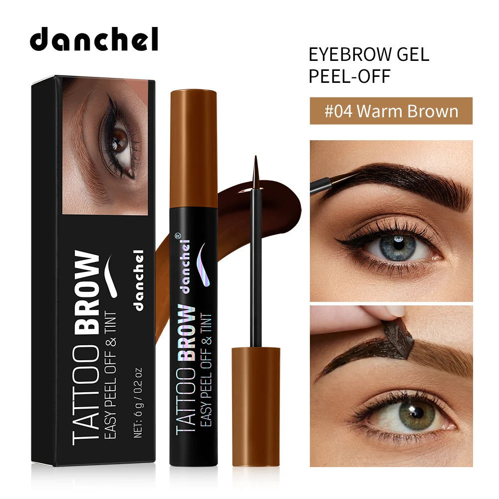 Eyebrow Gel Peel-off Long Lasting Fuller Defined Eyebrow Makeup Waterproof & Transfer-proof Suitable for Beginners Eyebrow Gel Peaceful Pleasures Health and Wellness Warm Brown