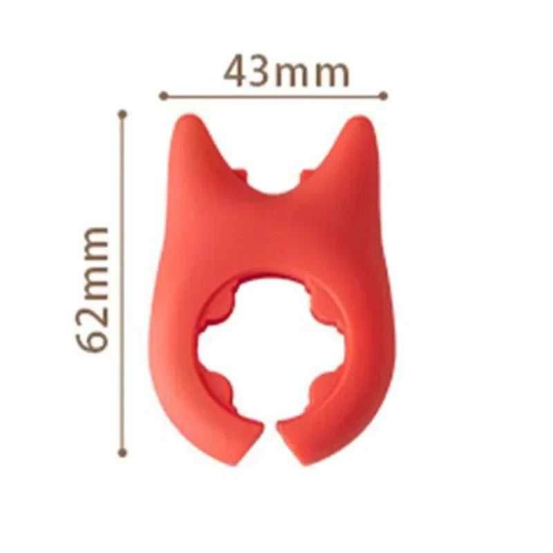 Creative Integrated Devil with Non Perforated Kitchen Stir Fry Vegetable Anti Scalding and Overflow Pot Shovel Storage Rack Peaceful Pleasures Health and Wellness red 1PC