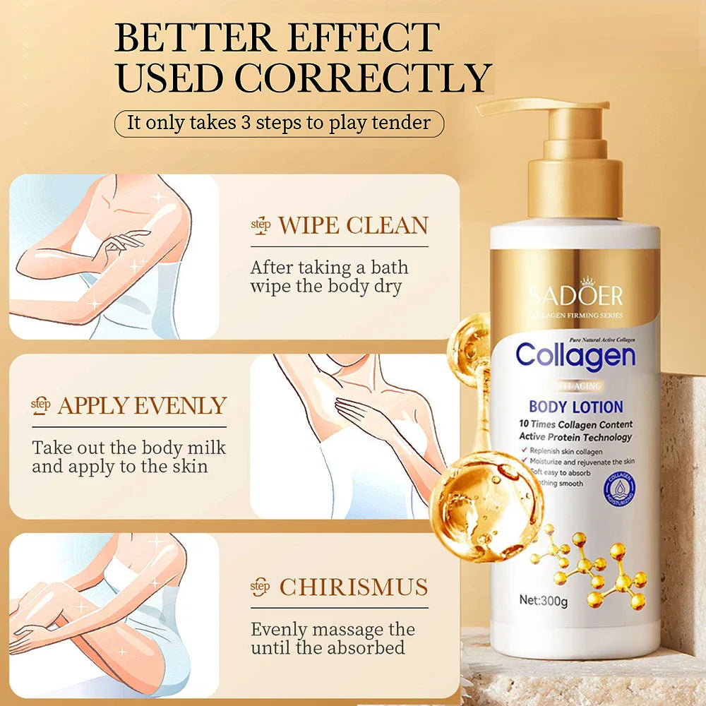 Collagen Body Lotion – Firming, Hydrating Anti-Aging Cream 300g