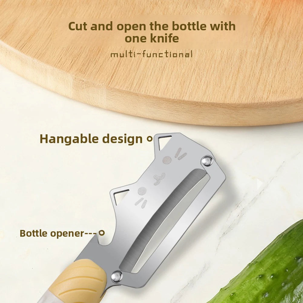 Stainless Steel Vegetable Peeler,Multi-Function Fruit Scraper Tool,Dual-Function Design For Peeling And Julienning Kitchen Tools Peaceful Pleasures Health and Wellness