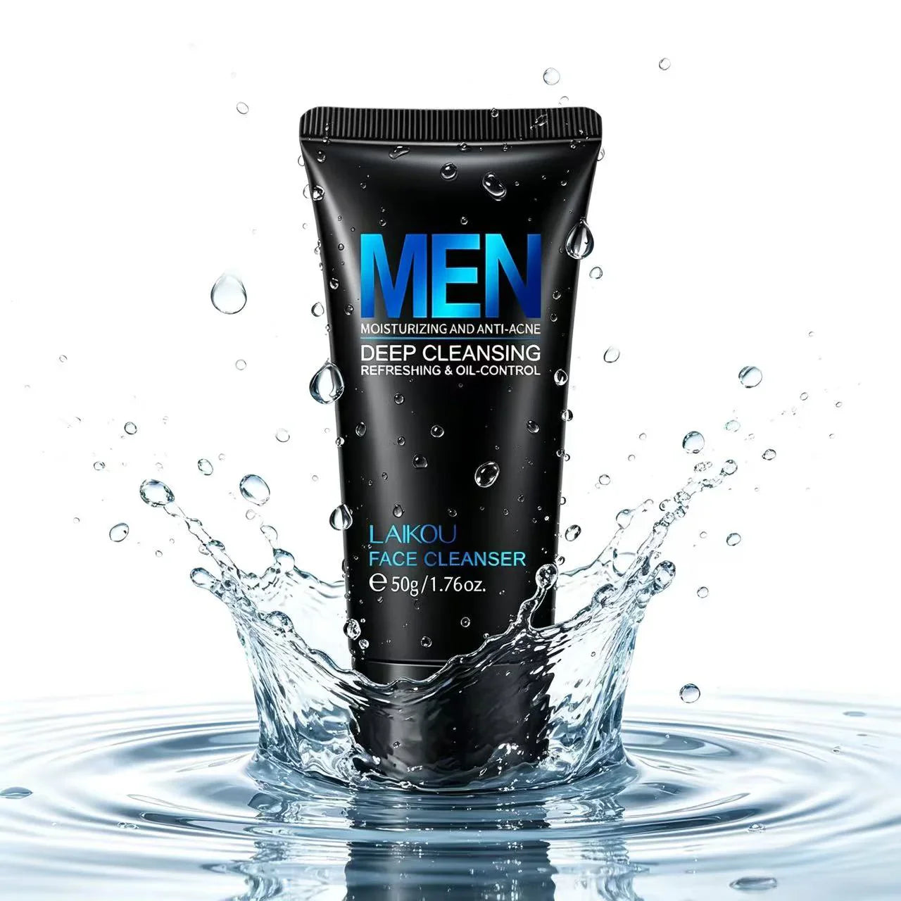LAIKOU Men's Face Cleanser – Oil Control, Anti-Acne, 50g