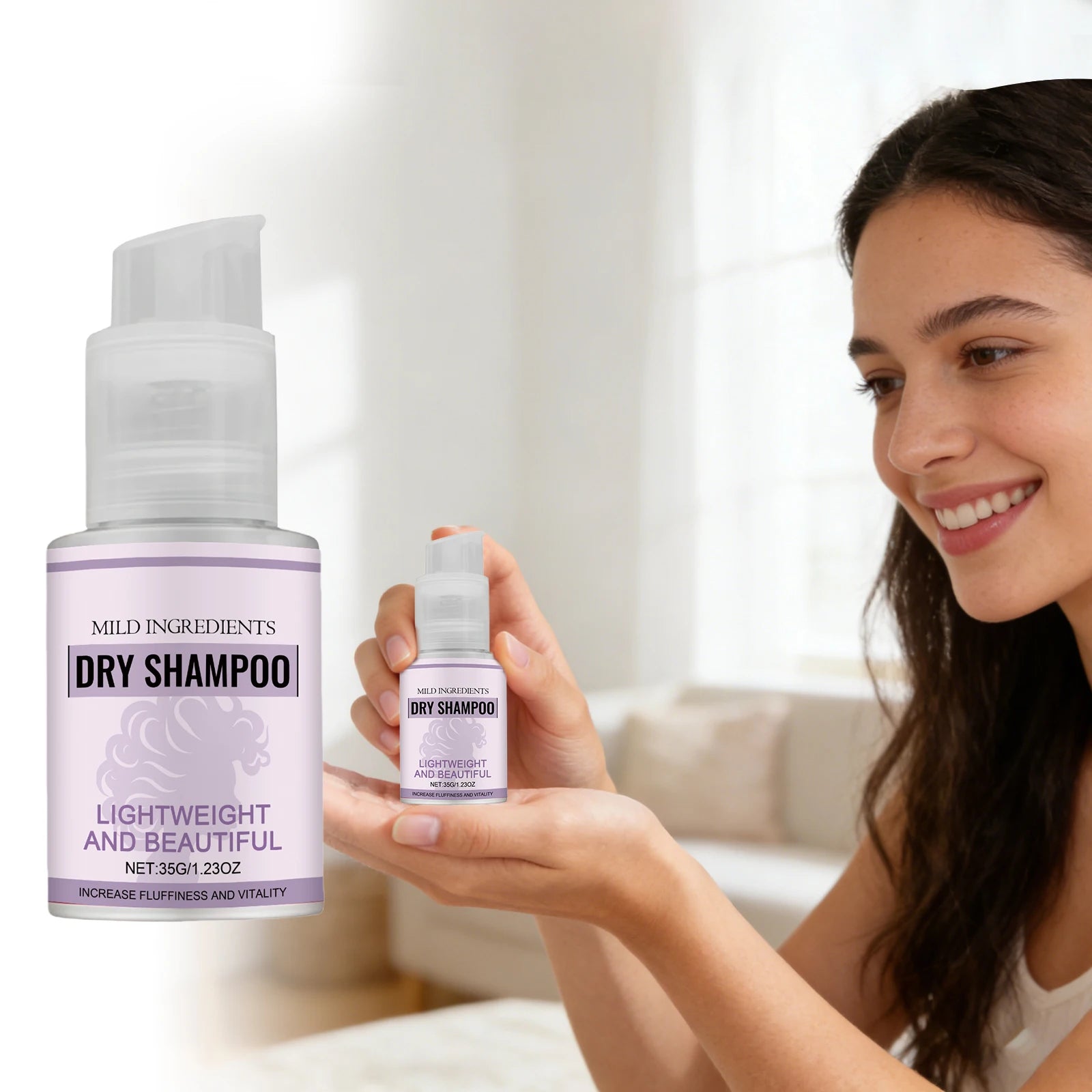 Portable Dry Shampoo Fast Oil Control Lifting Fluffy Hair Root No Rinse Instant Cleaning Travel Friendly Easy Use Dry Hair Spray Peaceful Pleasures Health and Wellness 35g X 5PCS