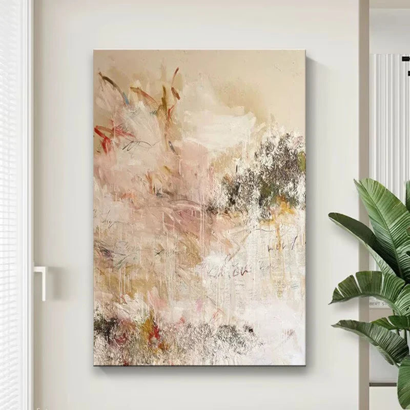 Mondern Abstract Wall Art Poster For Home Decor Handmade Oil Painting On Canvas Hanging Picture Mural For Living Room Bedroom Peaceful Pleasures Health and Wellness No frame 50cmx75cm