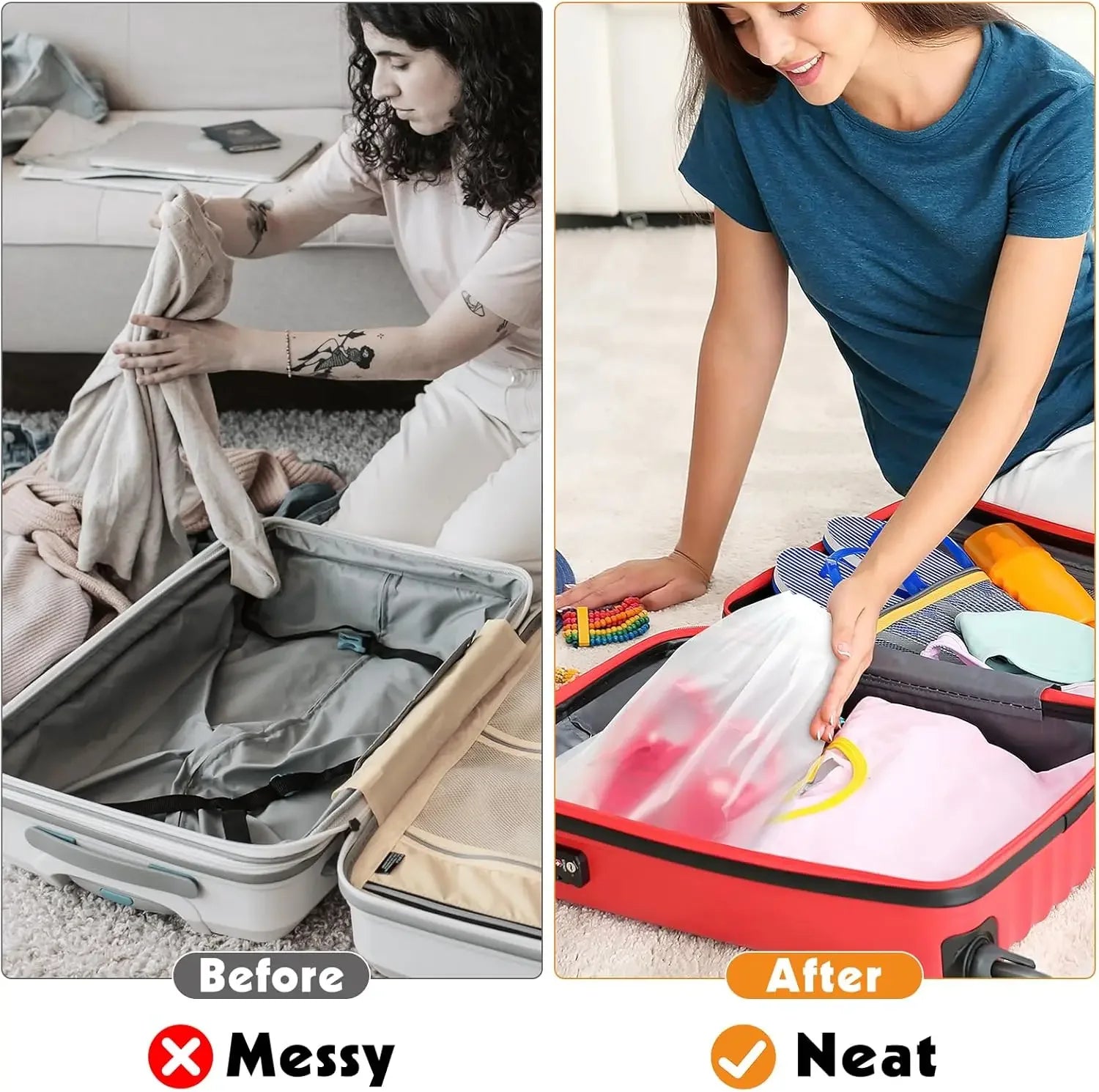 25 Pack Clear Travel Shoe Bags – Waterproof Drawstring Travel & Storage Peaceful Pleasures Health and Wellness