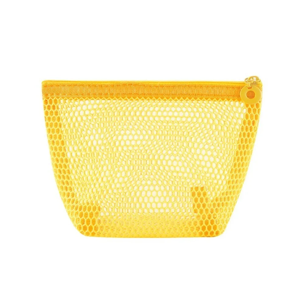 Transparent Mesh Cosmetic Bag – Mini Travel Makeup Pouch