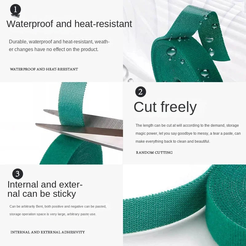 10m Reusable Nylon Plant Ties | Self-Adhesive Garden Tape