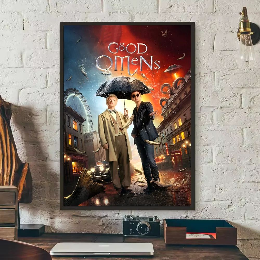 Good Omens TV Show Poster – HD Waterproof PVC Wall Art Decor TV Show Wall Poster Peaceful Pleasures Health and Wellness z12 21X30cmNoframe