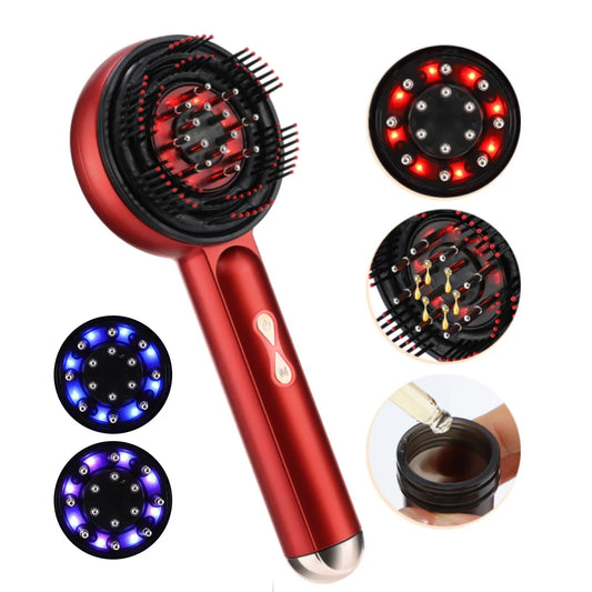Hair Care Massage Comb EMS Micro-current Head Massager 660 Infrared Red Light Anti Hair Loss Hairbrush Scalp Oil Applicator Peaceful Pleasures Health and Wellness