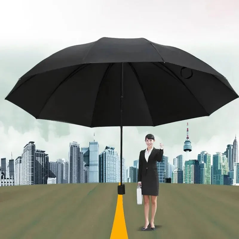 130cm Large Windproof Umbrella | 10-Bone Frame, UPF 40+