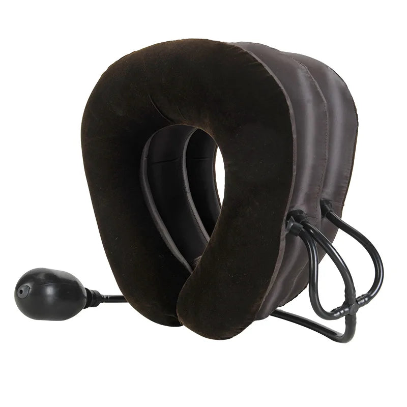 U Neck Pillow Air Inflatable Pillow Cervical Brace Neck Shoulder Pain Relax Support Massager Pillow Air Cushion Traction Soft Peaceful Pleasures Health and Wellness