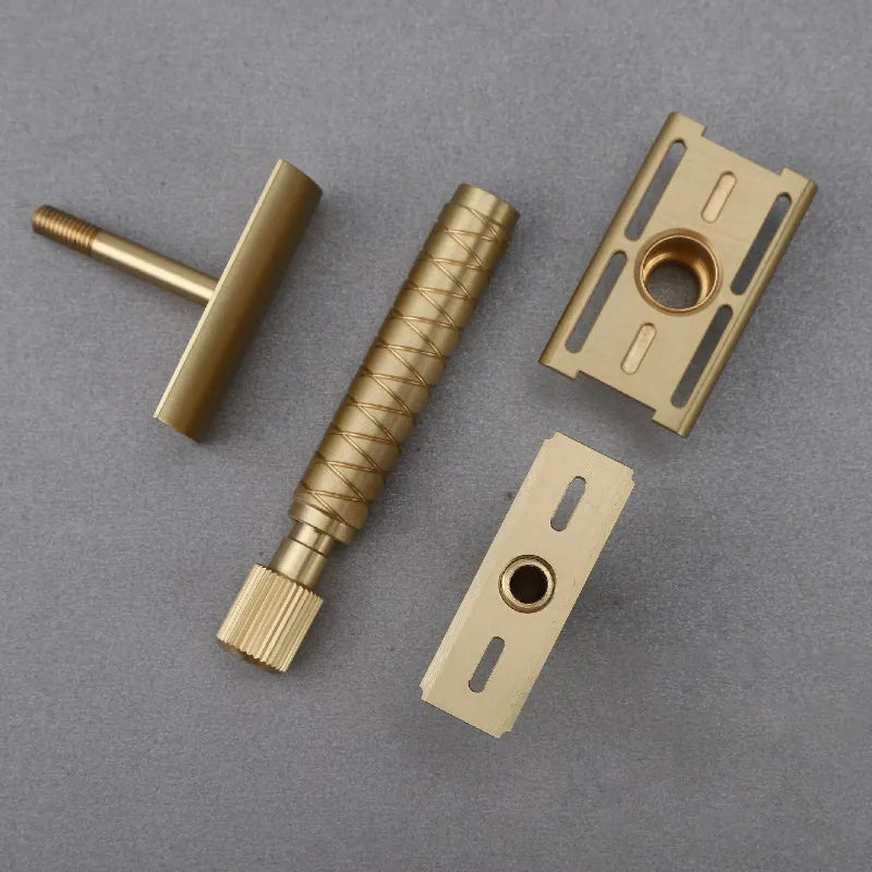2026 New Arrival！Yaqi Brass V2 Safety Razor 100% Brass Material Adjustable With 90mm Length 12mm Diameter - the Final Cut Peaceful Pleasures Health and Wellness