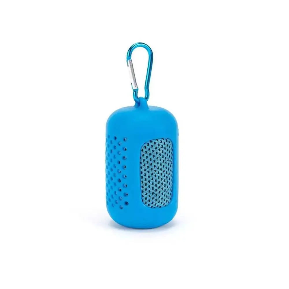 High Quality Mini Quick Dry Fitness Cool Towel Silica Gel Microfiber Sports Quick Dry Cool Towel Towel Silicone Bag Sports Peaceful Pleasures Health and Wellness Light blue