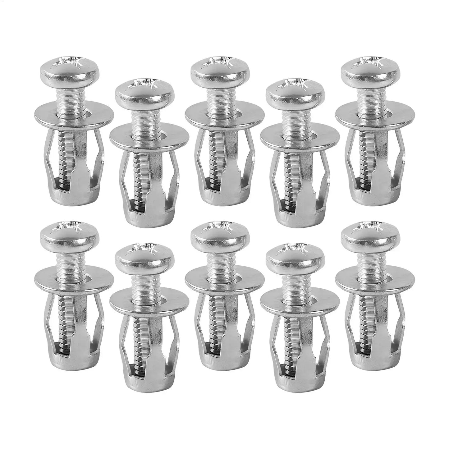10-Piece Metal Expansion Petal Screws | Home & Auto Bolts