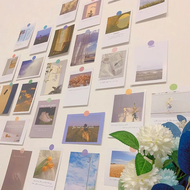 Creative Landscape Postcards DIY Background Wall Sticker Poster