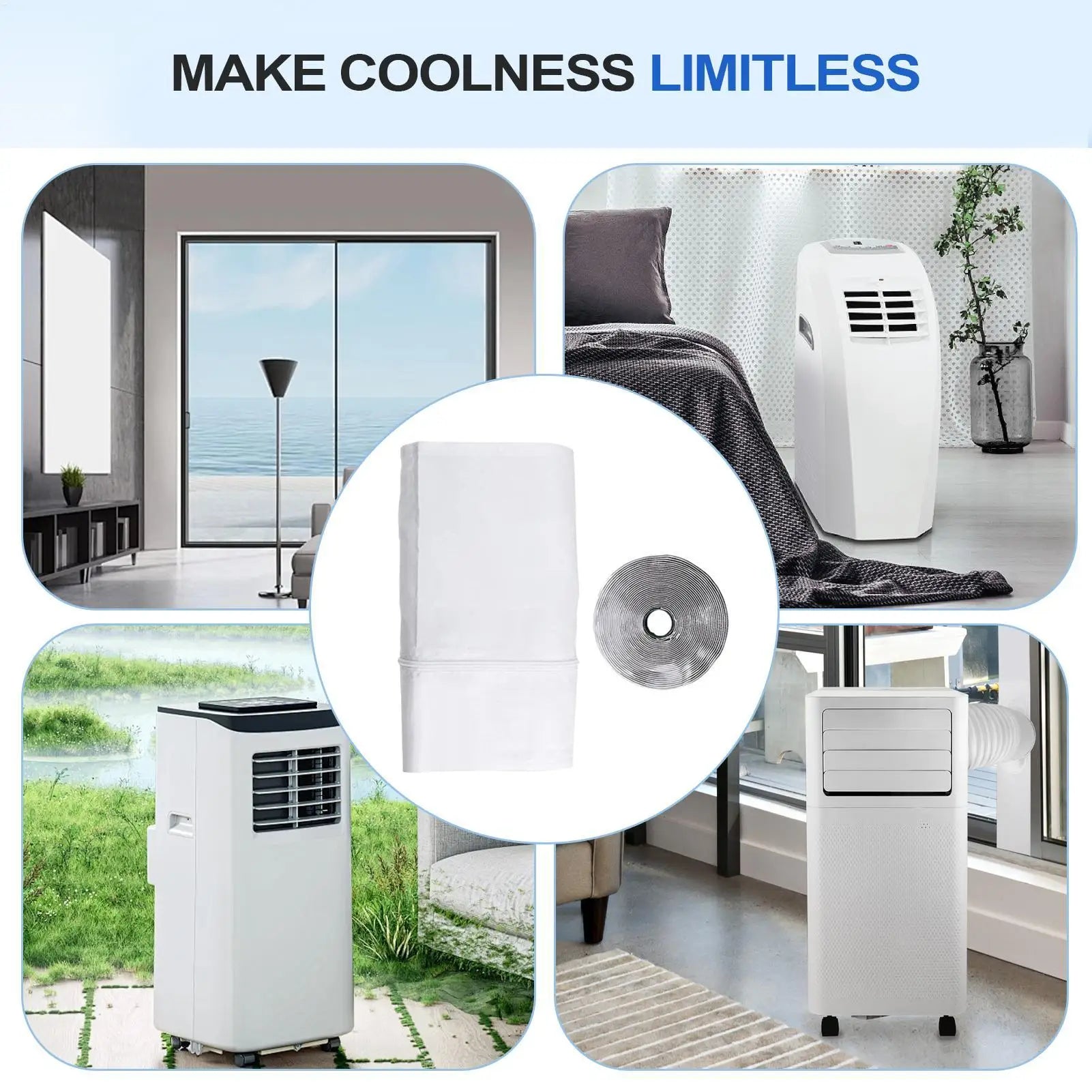 Portable Air Conditioner Window Seal Kit Casement AC Window Vent Seal Kit Insulation Accessories Stop Air Exchange for Home Peaceful Pleasures Health and Wellness