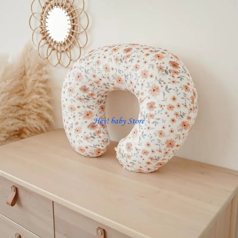 Pack of 2 Soft Cotton Nursing Pillow Covers | Baby Feeding