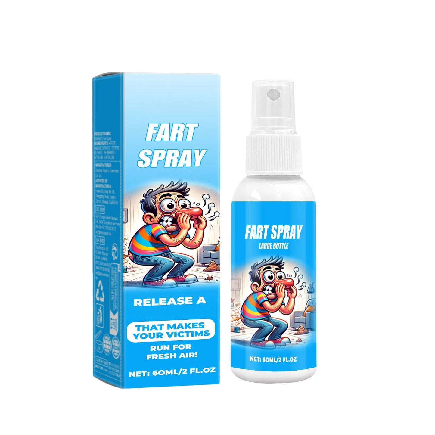 60ml Fart Spray Prank Joke Plastic Fart Gag Spray Party Supplies Spoof Odor Spray for Adults Kids Non Toxic Halloween Funny Toys Peaceful Pleasures Health and Wellness