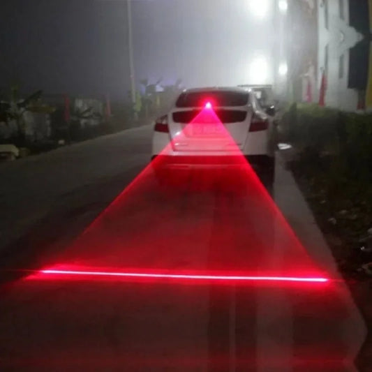 Auto LED Laser Fog Light Car Anti-Collision Tail Brake Warning Lamp Cool Rear End Tail Light Vehicle Safety Warning System Peaceful Pleasures Health and Wellness ONE SIZE