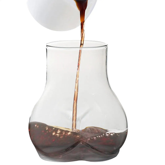 450ml Funny Butt Glass Cup | Borosilicate Novelty Drinkware Novelty Glass Cup Peaceful Pleasures Health and Wellness
