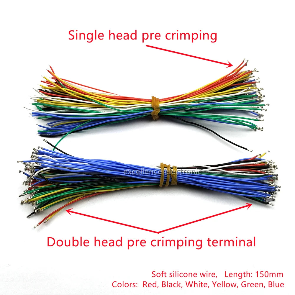 1.25mm Pitch Connectors with Pre-Crimped Soft Silicone Cables Compatible with JST PicoBlade 1.25mm for Pixhawk 15cm Wire Peaceful Pleasures Health and Wellness