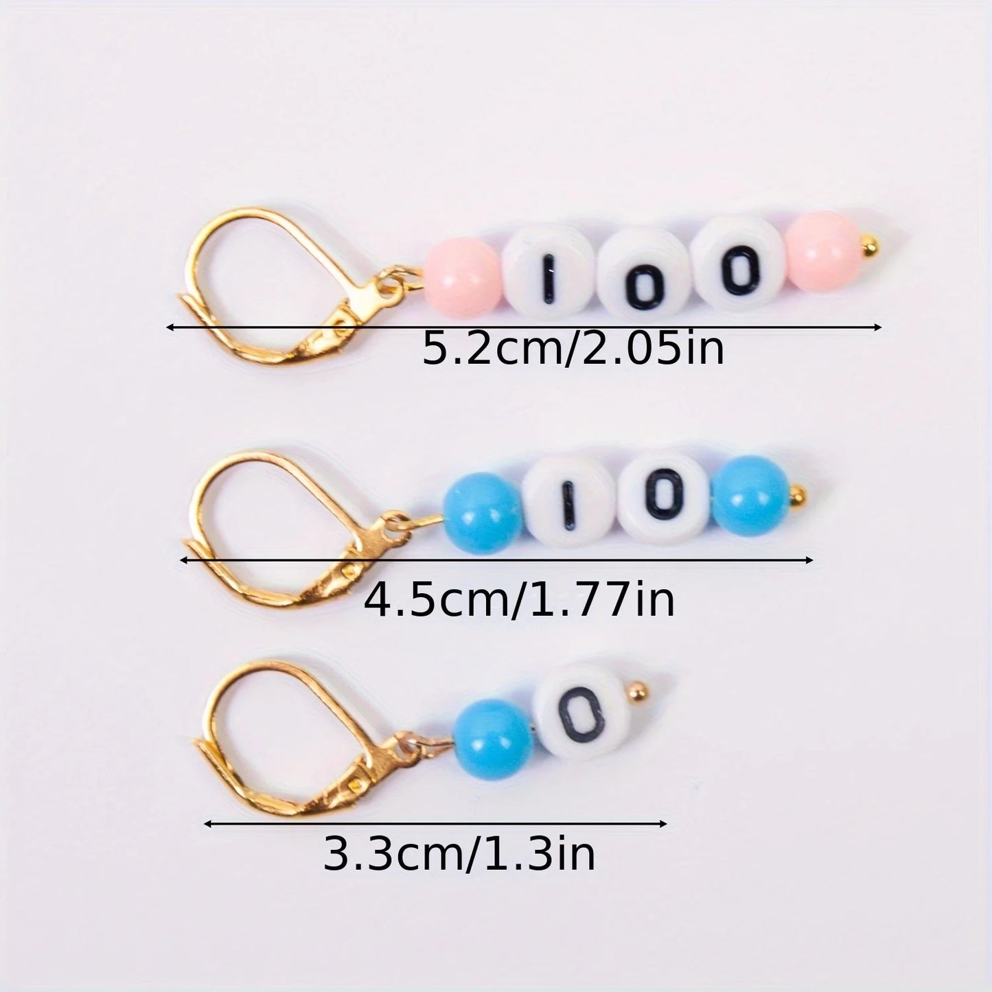 20 Pcs Number 0-100 Acrylic Beads Stitch Markers, Round Number Bead Crochet Knitting Stitch Marker Peaceful Pleasures Health and Wellness