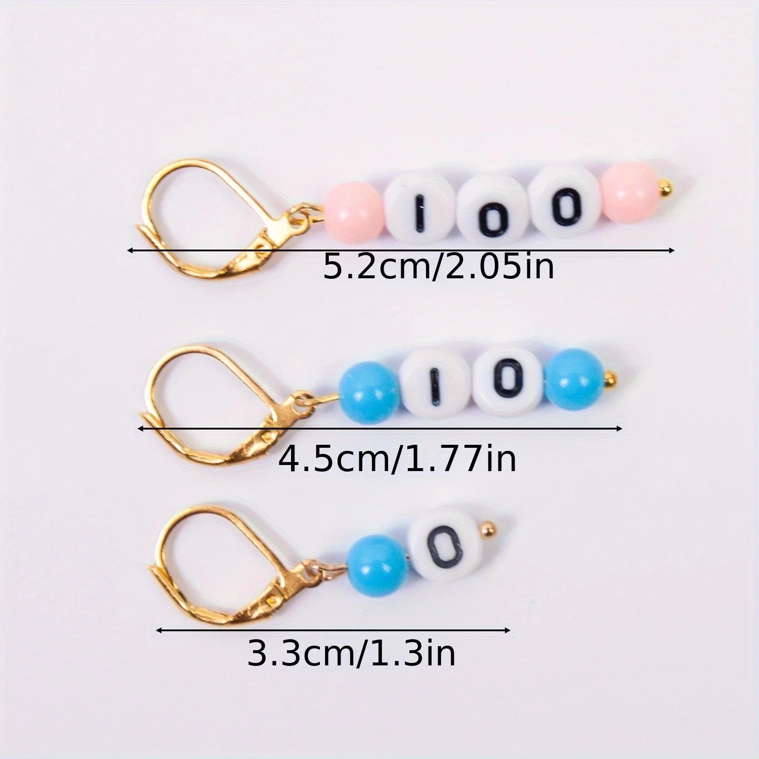 20 Pcs Number 0-100 Acrylic Beads Stitch Markers, Round Number Bead Crochet Knitting Stitch Marker Peaceful Pleasures Health and Wellness