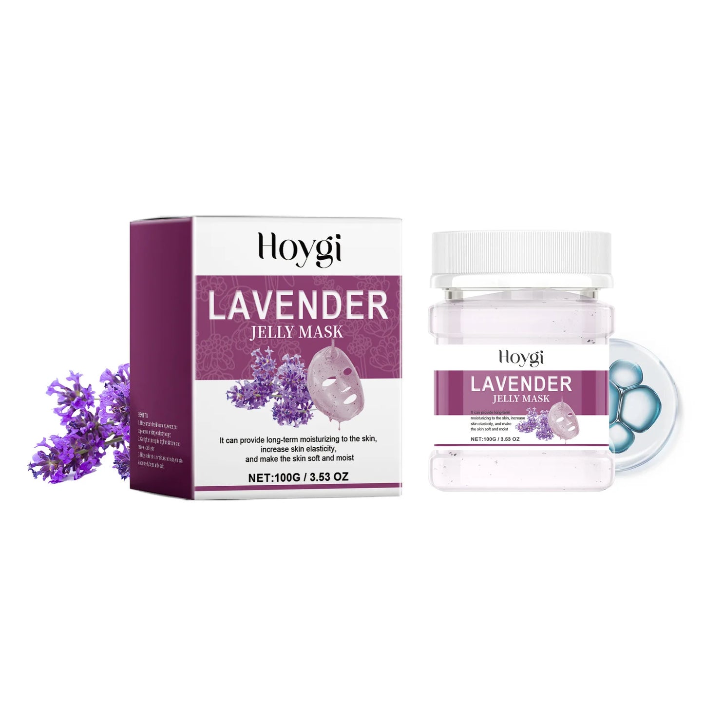 Jelly Mask Powder Hydrating Rose 24k Gold Soft SPA Nourishing Moisturize Peel OFF Facial Revitalizing Crystal DIY Facial Mask Peaceful Pleasures Health and Wellness Lavender