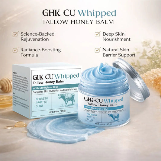 Copper Peptides GHK-Cu Beef Tallow for Skin, Blue Balm with Copper Peptides, Manuka Honey & Vitamin E, Natural Face Moisturizer Peaceful Pleasures Health and Wellness