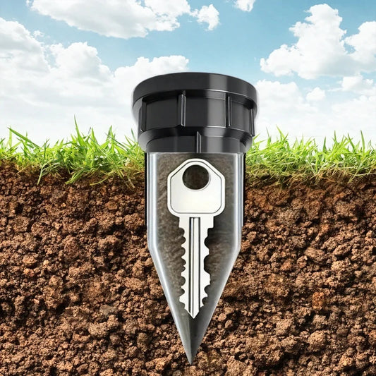 Garden Key Hider Realistic Underground Watering Can Safe No Battery Peaceful Pleasures Health and Wellness black