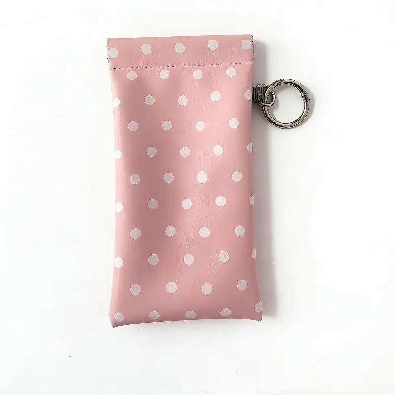 Polka Dot Eyeglasses Case – Travel Sunglasses Zipper Pouch