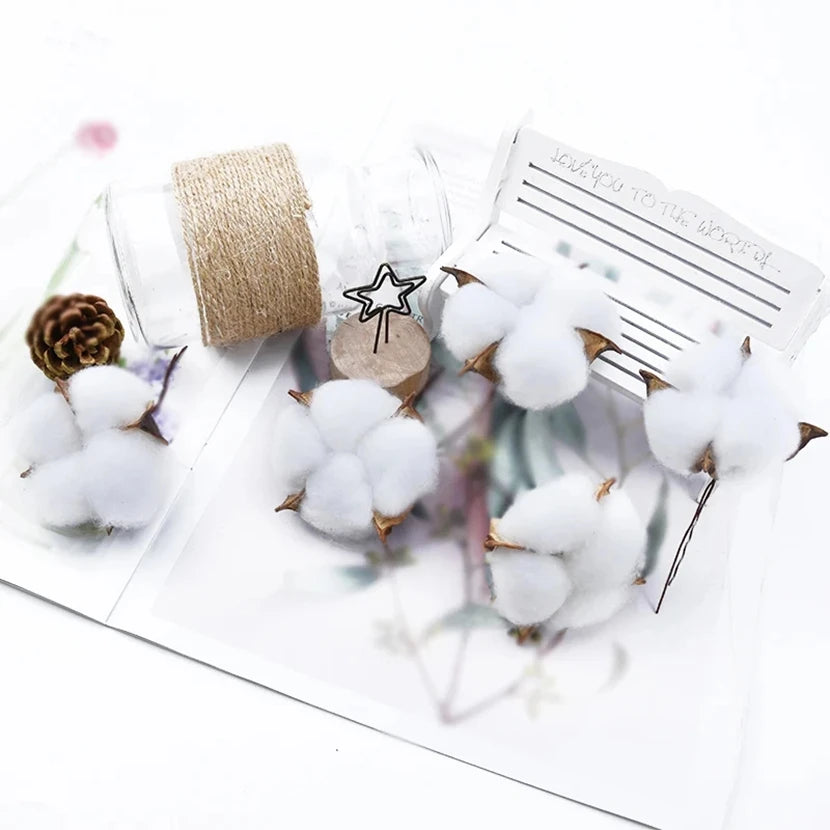 Cotton Ball Artificial Flowers 5CM – Wedding & DIY Decor 5/10 Pcs