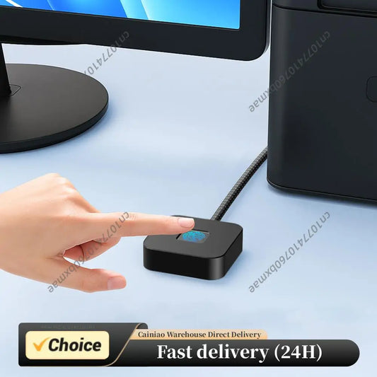 USB Fingerprint Reader with 5ft Cable Portable USB Fingerprint Logger Biometric Fingerprint Login Reader for Windows 11/10 Peaceful Pleasures Health and Wellness