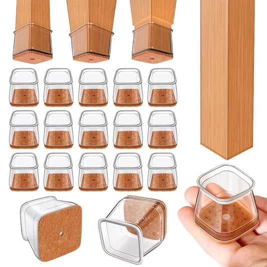 Silicone Square Chair Leg Floor Protectors – Non-Slip Covers Furniture Leg Caps Oasis Select