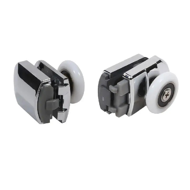 Shower Screen Sliding Door Wheels Silver Pulley Roller Replacement for Glass Partition Bathroom Shower Room Hardware Repair Kit Peaceful Pleasures Health and Wellness