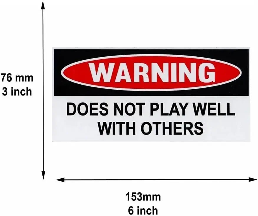 2pcs 6inch Does Not Play Well with Others Funny Car Decal Vinyl Sticker Peaceful Pleasures Health and Wellness