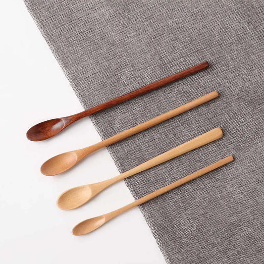 Durable Stirring Cooking Long Handle Tea Scoops Tableware Honey Spoon Coffee Spoon Wooden Spoon Long Spoon Small Spoon Peaceful Pleasures Health and Wellness
