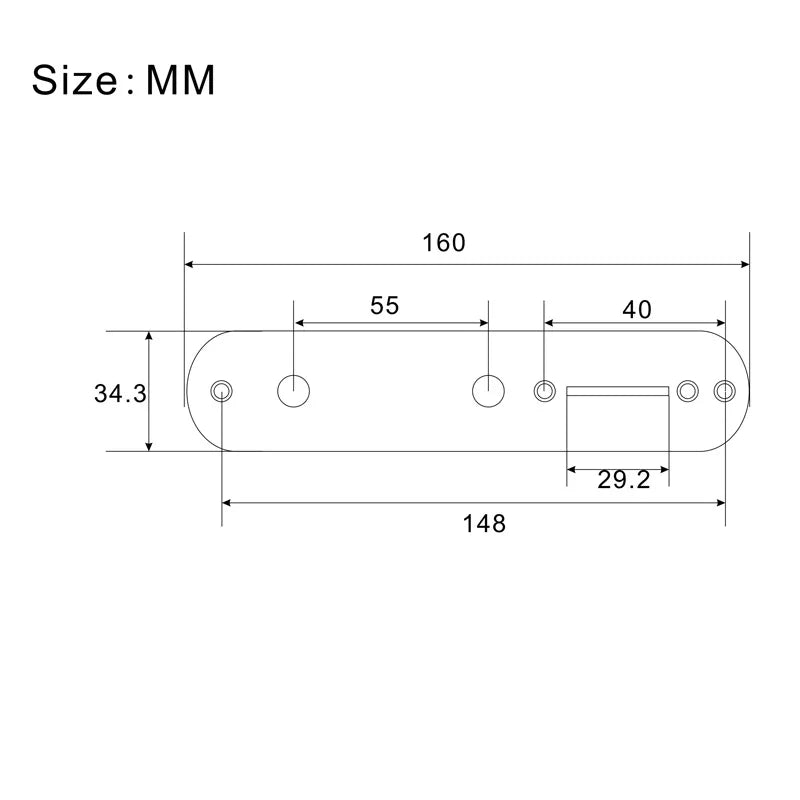Metal Electric Guitar TL Control Plate Mounting Tele Telecaster