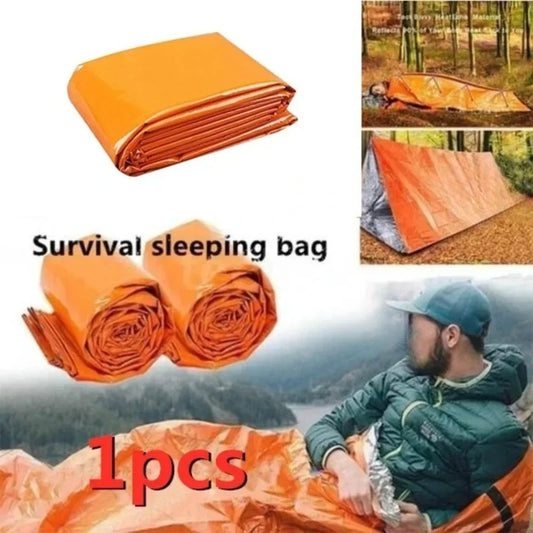 PE Emergency Blanket Sleeping Bag | Portable Camping Shelter Emergency Survival Blanket Peaceful Pleasures Health and Wellness