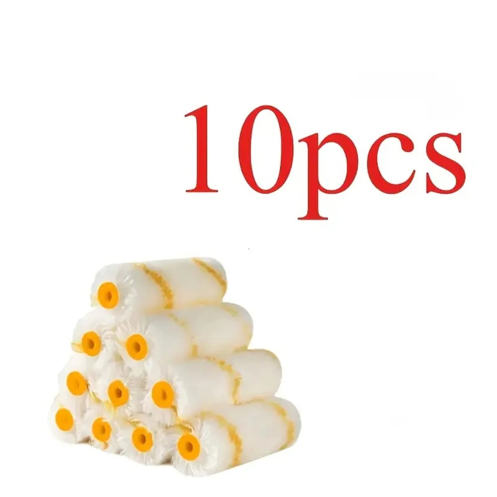 10Pcs Paint Roller Brush Dense Bristles Latex Paint Roller Brush Tools For Painting Home Wall Cabinets Doors Fences Ceilings Peaceful Pleasures Health and Wellness 10PCS