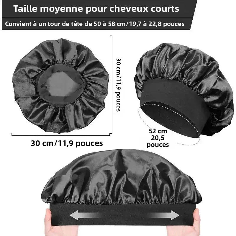 Satin Silk Sleep Bonnet | Large Hair Wrap for Long & Curly Hair