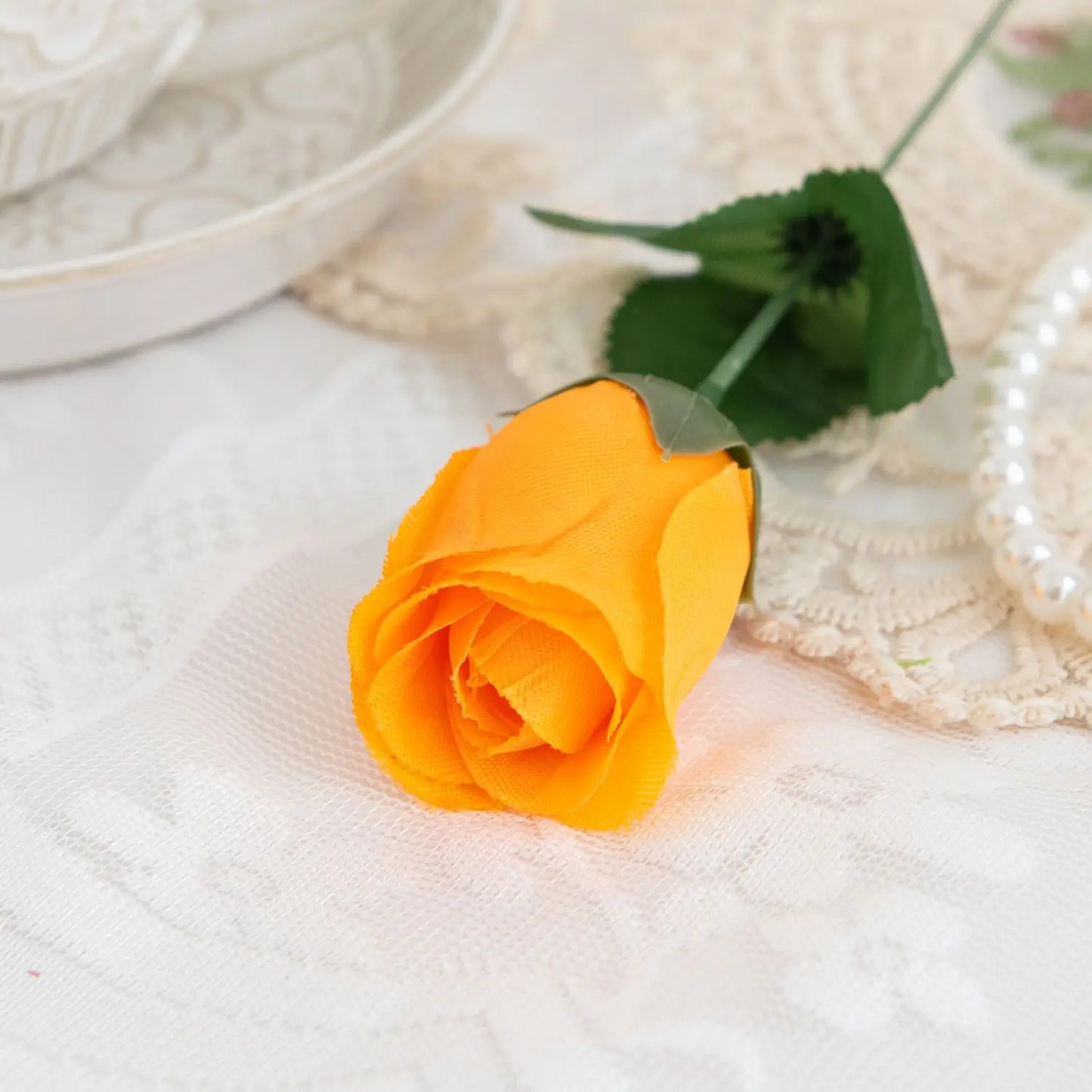 Red Silk Rose Bouquet 10 Pcs – Artificial Flowers for Weddings