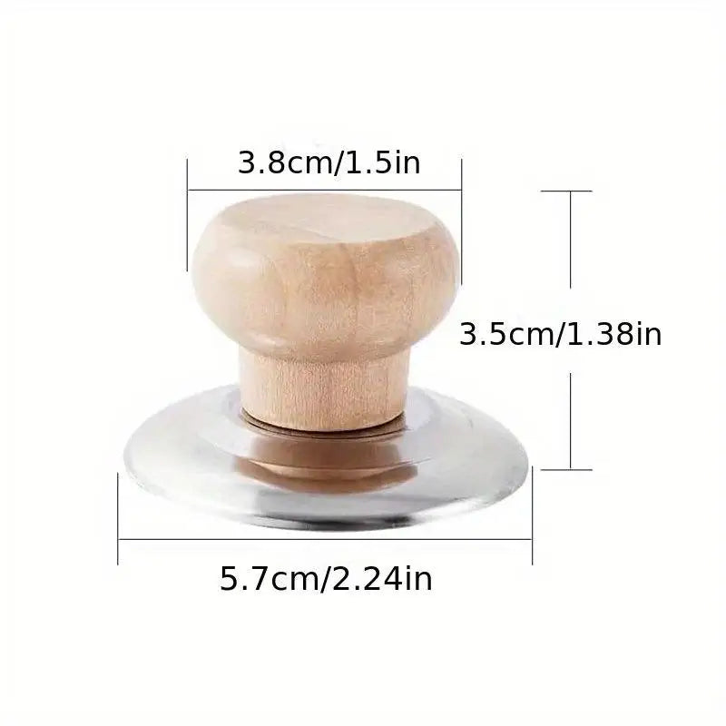 Heat Resistant Wooden Pot Lid Knob – Universal Replacement