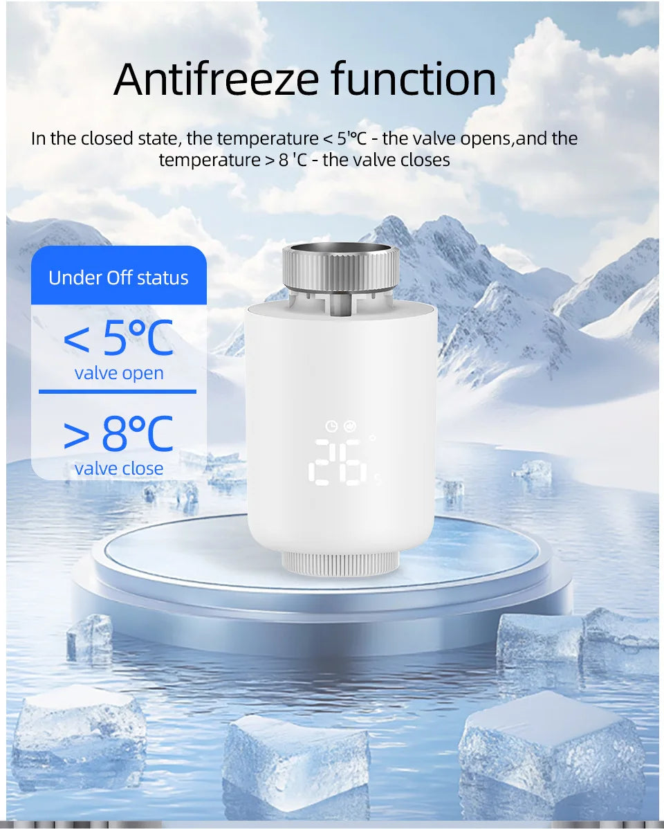 Tuya ZigBee Smart Thermostat Radiator Actuator Smart TRV Thermostatic Valve Temperature Controller Support Alexa Google Home Peaceful Pleasures Health and Wellness